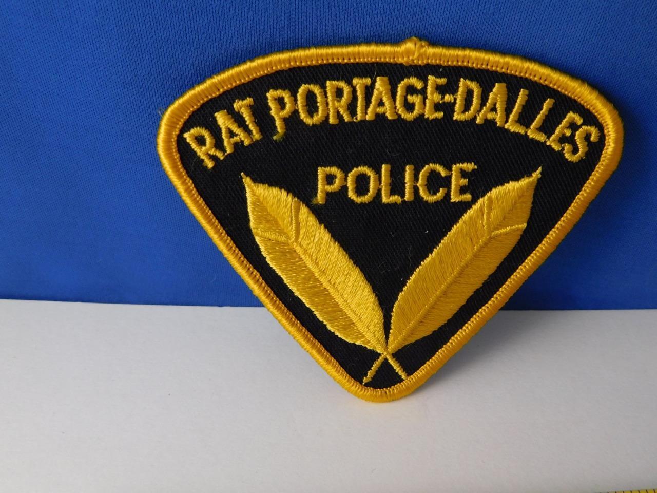 Rat Portage Dalles First Nations Police Vintage Patch Badge Native Ontario